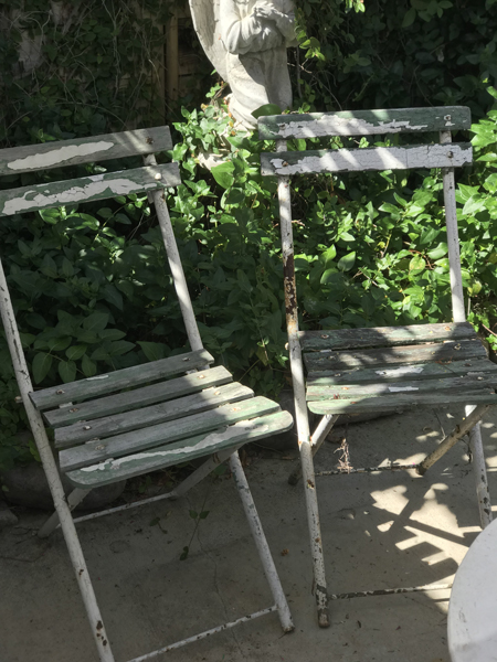 French Bistro Chairs Pair Green