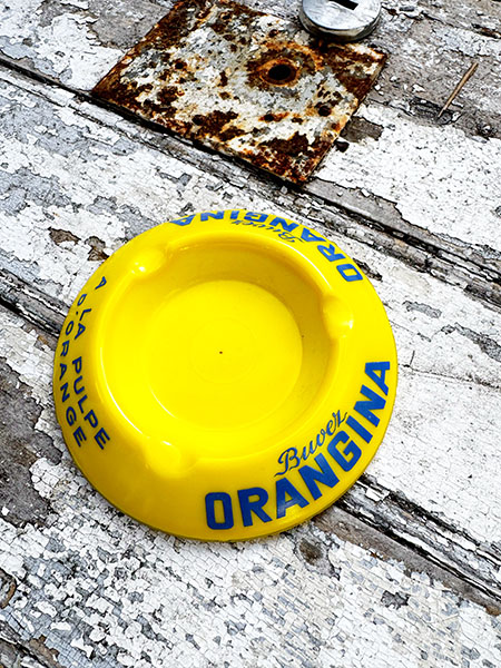 Vintage French Ashtray #orangina