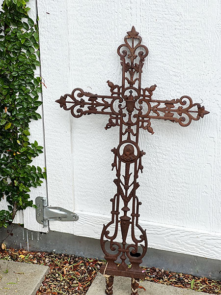 Antique French Memorial Cross #33 3