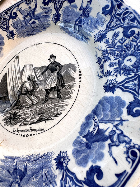 Antique French Dessert Plates #blue3 3