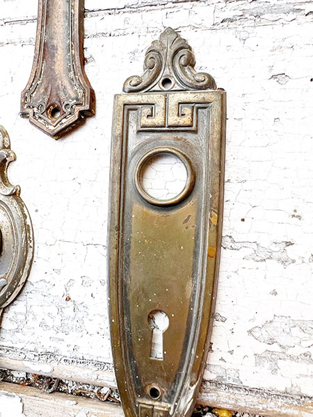 Antique Door Hardware Plate SET 7 2