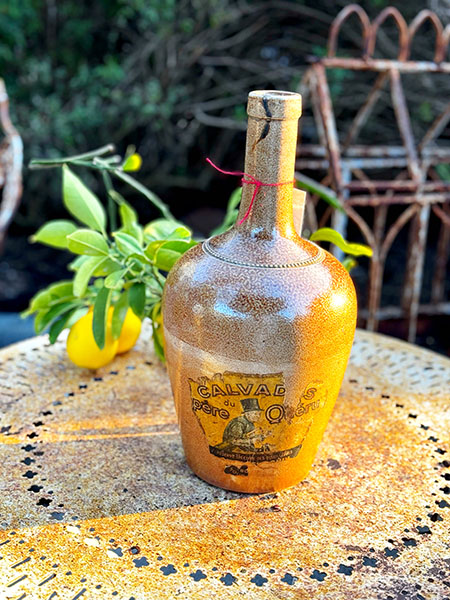 Vintage French Olive Oil Bottle #Calvados